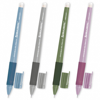 Ручка стираемая гелевая с эргономичным грипом BRAUBERG "RESTART MORANDI", СИНЯЯ, игольчатый пишущий узел 0,5 мм, линия письма 0,25 мм, 14441