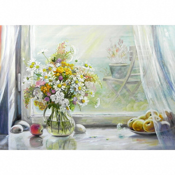 Картина стразами (алмазная мозаика) 40х50 см, ОСТРОВ СОКРОВИЩ "Отличный денёк", без подрамника