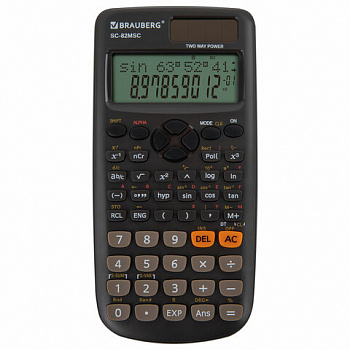 Калькулятор инженерный BRAUBERG SC-82MSС (165х84 мм), 240 функций, 10+2 разрядов, двойное питание