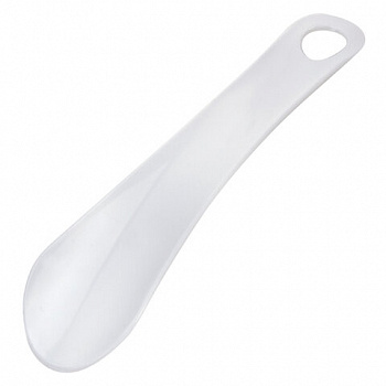 Ложка рожок для обуви ПЛАСТИКОВАЯ 15см, БЕЛАЯ, WBZ SHOES