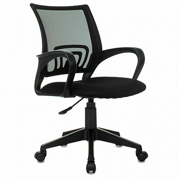 Кресло BRABIX "Fly MG-396", с подлокотниками, сетка, черное