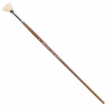 Кисть художественная профессиональная BRAUBERG ART CLASSIC, щетина, веерная, № 6, длинная ручка
