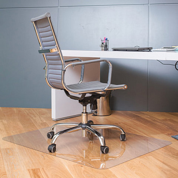 Коврик защитный напольный BRABIX, поликарбонат, 100x120 см, глянец, 1 мм