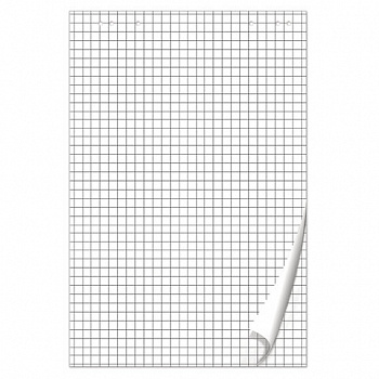 Блокнот для флипчарта ПЛОТНЫЙ 80 г/м2, BRAUBERG, 67,5х98 см, 20 листов, белый (КЛЕТКА)