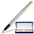 Ручка подарочная перьевая WATERMAN "Hemisphere Stainless Steel GT", серебристый корпус, позолоченные детали, синяя, S0920310