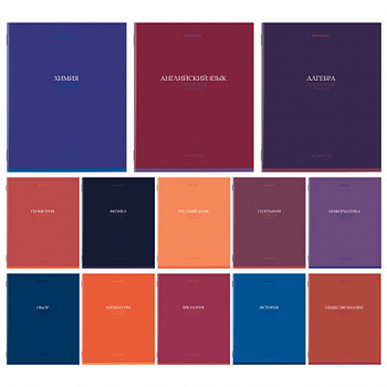 Тетради предметные, КОМПЛЕКТ 13 ПРЕДМЕТОВ, 36 л., обложка мелованная бумага, BRAUBERG, "КОЛОР"