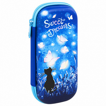 Пенал BRAUBERG, 1 отделение, 1 откидная планка, EVA, 22х10х5 см, "Sweet dreams"