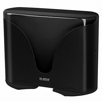 Диспенсер для полотенец EXTRA LAIMA PROFESSIONAL, (Система H2), Z-сложения, черный, ABS-пластик, 609473