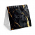 Календарь-домик настольный на гребне, 2026 г., BRAUBERG, 101х101 мм, "Black marble"