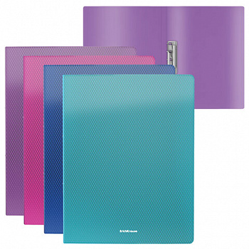 Папка с боковым мет. прижимом ERICH KRAUSE Diamond Vivid, 17мм, до 150 листов, ассорт