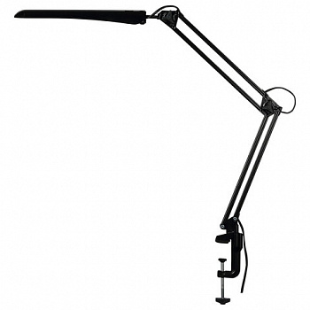 Настольная лампа светильник Гермес на струбцине, СВЕТОДИОДНАЯ, 8 Вт, чёрный