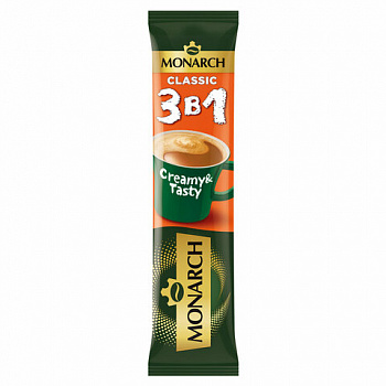 Кофе растворимый порционный MONARCH Original 3 в 1 "Классика", 13,5 г, пакетик
