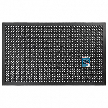 Коврик входной резиновый грязесборный перфорированный, 90х150 см, толщина 12 мм, LAIMA EXPERT