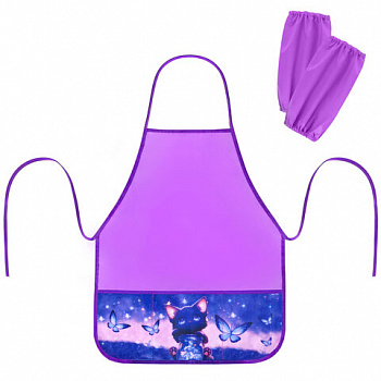 Фартук с нарукавниками для уроков труда BRAUBERG, 3 кармана, 46x54 см, "Night catcher"