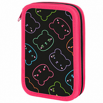 Пенал ПИФАГОР, 3 отделения, ламинированный картон, 19х11 см, "Bears"