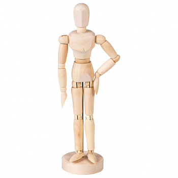 Манекен человека художественный BRAUBERG ART CLASSIC, мужской, дерево, высота 20 см.