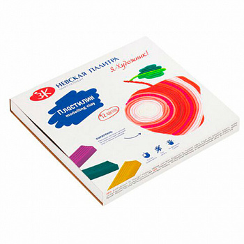 Пластилин классический "Я - Художник!", 12 цветов, 240 грамм, со стеком, Невская Палитра