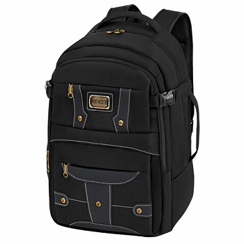 Рюкзак HEIKKI DESERTED (ХЕЙКИ) универсальный, отделение для ноутбука, EVA-спинка, черный, 48х34х18 см