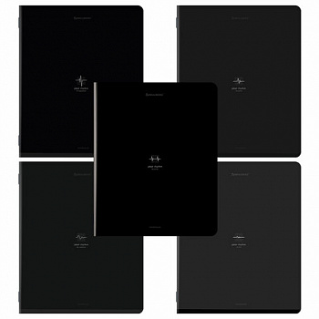 Тетрадь А5, 48 л., BRAUBERG, скоба, клетка, SoftTouch, "Ритм", (микс в спайке)