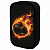 Пенал ЮНЛАНДИЯ, 3 отделения, картон с эффектом soft-touch, 19х11 см, "Fire ball"