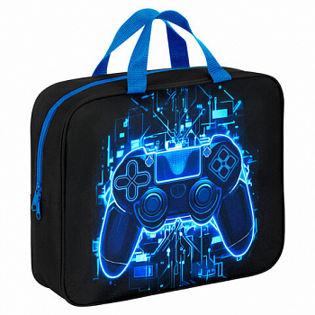 Папка на молнии с ручками BRAUBERG KIDS А4, 1 отделение, полиэстер, 80 мм, "Digital gamepad"