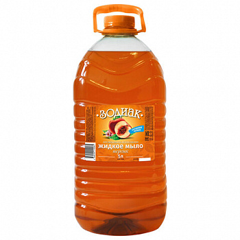 Мыло жидкое 5 л, ЗОДИАК "Персик", ПЭТ