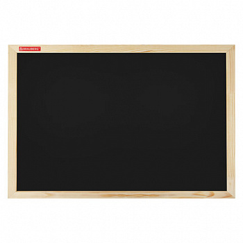 Доска для мела магнитная 30х45 см, черная, деревянная рамка, BRAUBERG "Wood"