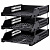 Лотки горизонтальные для бумаг, КОМПЛЕКТ 3 шт., 334х255х271 мм, черный, BRAUBERG GRAND OFFICE