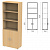 Шкаф полузакрытый "Канц", 700х350х1830 мм, цвет бук невский (КОМПЛЕКТ)