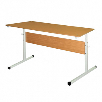 Стол-парта 2-местный, регулируемый, 1200х500х640-760 мм, рост 4-6, серый каркас, ЛДСП бук, Ш-304 (4-6)