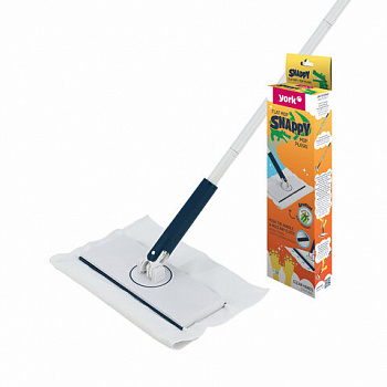 Швабра с автозахватом SNAPPY черенок 127см, флаундер 25х10см, салфетка 30х30см микроф