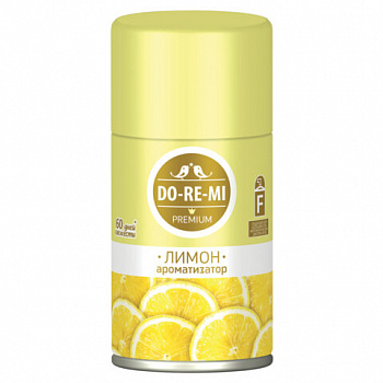 Сменный баллон для автоматических освежителей 250 мл, DO-RE-MI "Лимон", сухое распыление, СИБИАР, 5-02.03.011.24