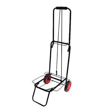 Тележка хозяйственная складная без сумки 98x35x44см черная стальная колеса диаметром 14см BoomHouse (Бумхаус)