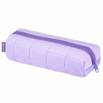 Пенал BRAUBERG, мех, 21х6х6 см, фиолетовый
