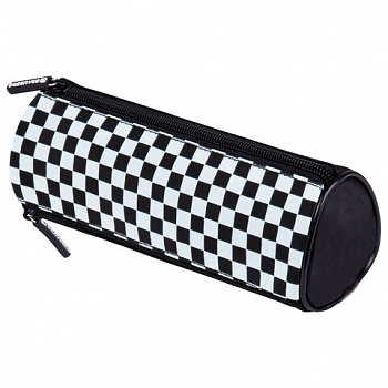 Пенал мягкий BRAUBERG, 3 отделения, нейлон, 21х7х7 см, "Black and White"