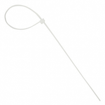 Хомуты (стяжки) нейлоновые, 3,6 мм х 200 мм, комплект 100 шт., белые, европодвес, 57-0200