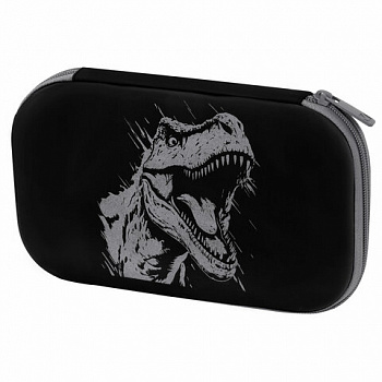 Пенал BRAUBERG SHINY, 1 отделение, 1 откидная планка, EVA, 22х13х4 см, "Scary dino"