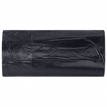 Мешки для мусора 30л черные в рулоне 50 штук сверхпрочные, ПВД 30 мкм, 50x58см, LAIMA