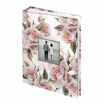 Фотоальбом BRAUBERG на 200 фото 10*15 см, твердая обложка, окно под фото, "Flowery love"