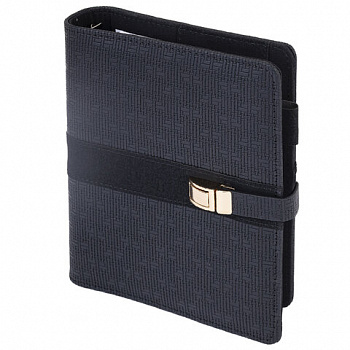 Ежедневник-органайзер недатированный В6 150х190 мм BRAUBERG "Orion", под кожу, 160 л., черный