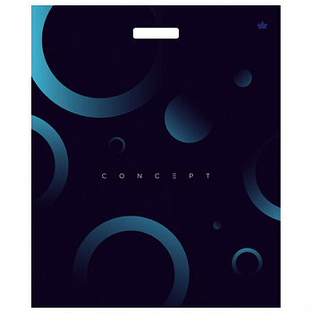 Пакет с вырубной ручкой ПВД, 60х50 см, "Концепт БИГ", 100 мкм, н00214884