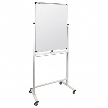 Доска магнитно-маркерная НА СТЕНДЕ 60х90 см, 2-сторонняя, ГАРАНТИЯ 10 ЛЕТ, BRAUBERG Premium