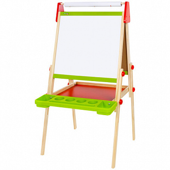 Мольберт растущий 3 в 1 для мела/магнитно-маркерный 48х43 см, BRAUBERG KIDS