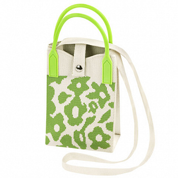 Сумочка-органайзер повседневная HEIKKI KNIT (ХЕЙКИ) кросс боди, вязаная, 17х12х5 см, "Flowers"