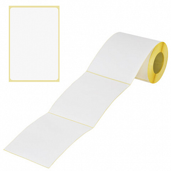 Этикетки термотрансферные, ПОЛУГЛЯНЕЦ, 100х150 мм, 250 этикеток в ролике