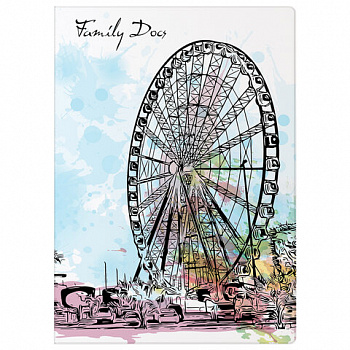 Папка-органайзер семейная для 4-х комплектов документов "Journey", А4, цветной принт, STAFF