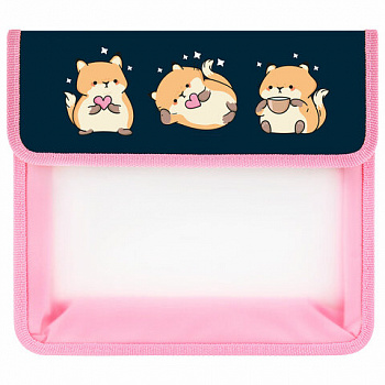 Папка для тетрадей ЮНЛАНДИЯ А5, пластик, 2 отделения, клапан на липучке, "Relaxing cats"