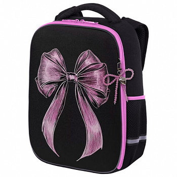 Ранец BRAUBERG LIGHT, 1 отделение, с брелком, "Chic bow", 36х26х13 см