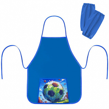 Фартук с нарукавниками для уроков труда ПИФАГОР, 1 карман, 46х54 см, "Football match"