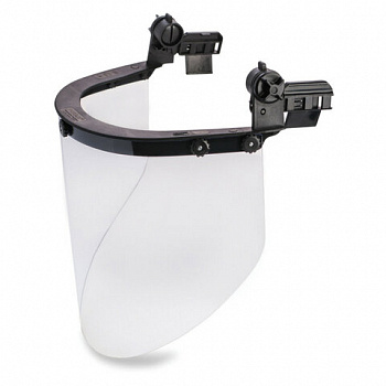 Щиток защитный лицевой РОСОМЗ КБТ Визион Titan, экран из поликарбоната 220х385мм, толщиной 2 мм, универсальное накасочное крепление